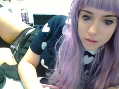 Curly Blonde Teen Records Solo Dildo Masturbation More at