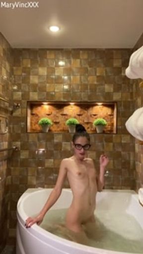 Hot &nbsp;washes and plays with dildo in the shower. Backstage - MaryVincXXX