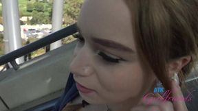 Behind-the-scenes fun with Selina Imai at the amusement park and blowjob POV