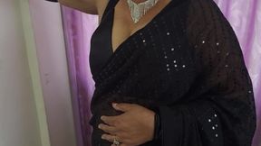 Happy Udigiri How Is My Black Saree Look
