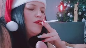 MRS CLAUSE SMOKES SANTAS DICK