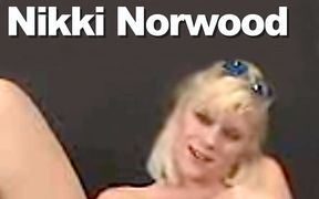 Nikki Norwood strip pink dildo