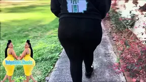 Hot MILF showcases her big ass while exercising