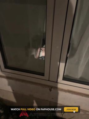 Boy Caught Jerking-off on His Bed Through the Street Window