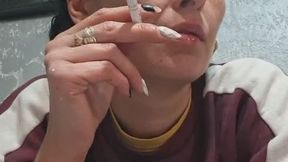 Smoking and coughing in mornning By Anna Sparkle