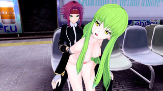 FUTA Code Geass Kallen Stadtfeld X C.C. 3D HENTAI