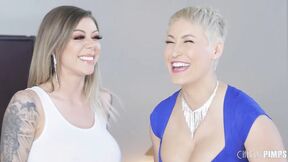 Erotic interview with tatted blonde Karma Rx