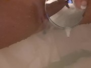 Pussy play with showerhead