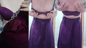 Indian trans woman Gaurisissy fucked in pink saree like a whore