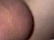 playing with fake cock