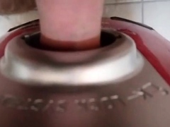 The vacuum cleaner hole and cumshot inside