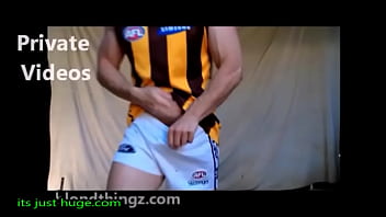 Footy Player shirtless Nylon Shorts Flexing Aussie Shirtless Zak Rogerz Video