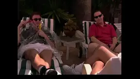 American FFM trio gets wet and crazy in the pool