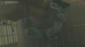 Slave in Cage Gets Anal Used