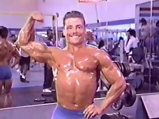 Steve McKenzie Lifting Weights And Sexy Posing