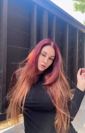 Italian big tits Milf Artemisia Love long hair fetish outdoor