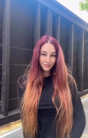 Italian big tits Milf Artemisia Love long hair fetish outdoor