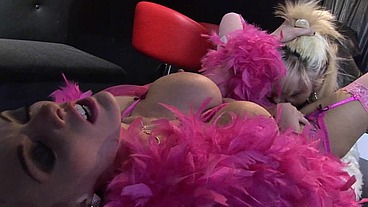 Milfs In Lingerie With Big Boobs Get Down For Some Lesbian Action