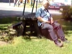 Old Man Jerks In The Park