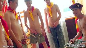 Five Lad Scouts Have A Joy Themselves