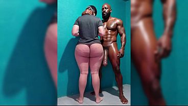 Bibifemboy being dominated by the well-endowed Black man.