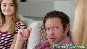 Stepdaddy teaches teen slut Shea Blaze how to please big dick