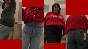 More Fitting Room Jean Cords Shirt and Sweater Model