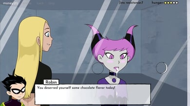 Raven and Starfire from Teen Titans star in a leaked hentai-style eroge clip with creampie, anal and deepthroat in a dark anime temple