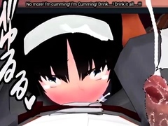 [BLENDY] Akiha Tohno Under the table. (Eng sub)