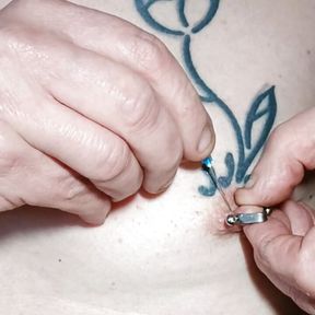 4 needles in tit tattoo