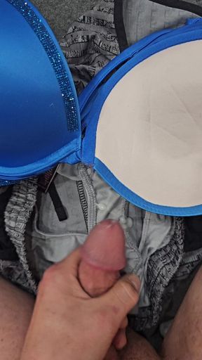 Cum on Step Sis Shorts and Bra That I Found in Her Hamper