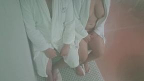 Slutty wife cheats on her hubby at the sauna