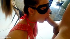 bad student, swallows cock in punishment