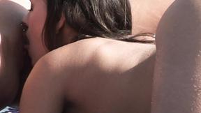 ”Beautiful lesbian play around in the pool & get wet”