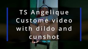 ts angelique - dildo suck and fuck and final cumshot