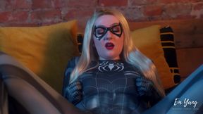 Black Cat Cosplay Solo Fuck & Tease