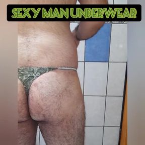 Cumm in sexy green thong