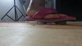 food and object crush - Under Her Heels: Close-Up Can Destruction, foot domination, crush, sandals, foot fetish 1080 smaller
