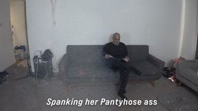 Spanking her Pantyhose ass as Punishment 03