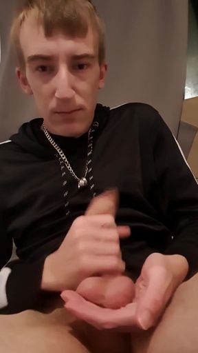 Young Looking Horny Twink Home Alone with Massive Floppy Cock