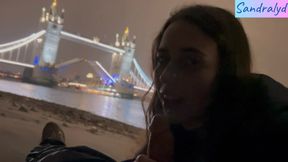 Blowjob on London bridge with egg sucking