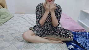 My younger step brother was alone in the room, I also went room and massage my body pussy at night but my step brother