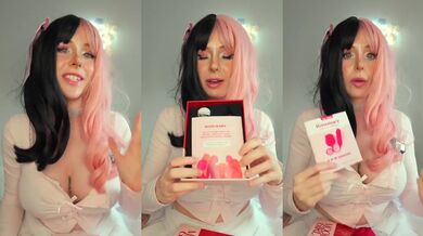Egirl cosplay sissy fucks her big ass toy alone