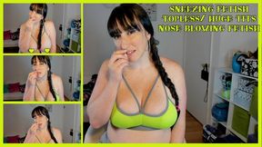 Runny Nose Sneezes w Huge Tits HD