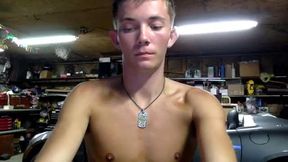 Cute Young Looking Blonde Twink Typing