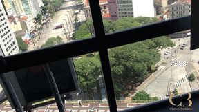 on top of sao paulo mirante do vale with tais daeva