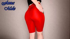 yoga tights pawg in spandex leggings loudly spanks her juicy