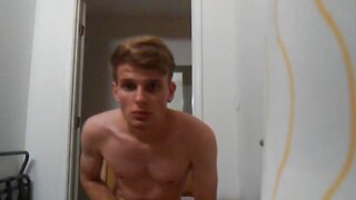 Me fucking off my considerable pecker on cam.