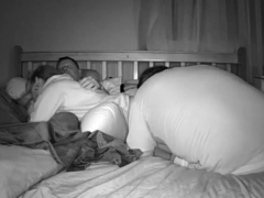 Hot amateur threesome in front of webcam