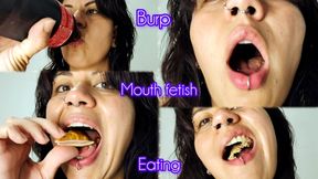 Burping while I'm eating a sandwich - Mouth play